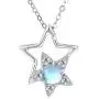 Star Necklace 925 Sterling Silver Moonstone Star Necklace Rainbow Synthetic Moonstone Necklace Moonstone Jewelry Mother Day Gift for Women Daughter Girlfriend Star Necklace 925 Sterling Silver Moonstone Star Necklace Rainbow Synthetic Moonstone Necklace Moonstone Jewelry Mother Day Gift for Women Daughter Girlfriend