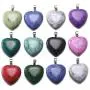10pcs Mixed Color Heart Shaped Natural Stone Pendants Healing Stone Beads Charm Bulk for Jewelry Making DIY(A479) 10pcs Mixed Color Heart Shaped Natural Stone Pendants Healing Stone Beads Charm Bulk for Jewelry Making DIY(A479)