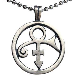 Male Female Soapstone Love Sex Round Icon Symbol Sign Prince Pewter Unisex Womens Mens Boys Girls Pendant Necklace Medallion Lucky Charm protection amulet for Men Women W Silver Ball Chain