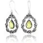 PZ Paz Creations 925 Sterling Silver Lace Teardrop Gemstone Dangle Earrings PZ Paz Creations 925 Sterling Silver Lace Teardrop Gemstone Dangle Earrings