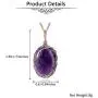 Jovivi Healing Crystal Necklace Natural Amethyst Rose Quartz Black Obsidian Stone Pendant Handmade Wire Wrapped Oval Gemstone Necklace Quartz Jewelry for Women Men