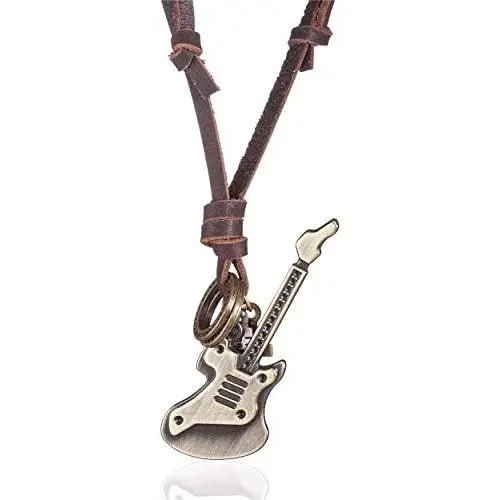 COOSTUFF ANNA Genuine Leather Necklaces Adjustable Rope Mens Punk Rock Jewelry Pendant Necklace & Choker COOSTUFF ANNA Genuine Leather Necklaces Adjustable Rope Mens Punk Rock Jewelry Pendant Necklace & Choker