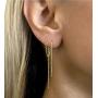 A Pair 925 Sterling Silver Tassel Threader Drop Earrings Long Chain Ear Line