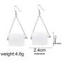 Handmade Toilet Paper Hook Earrings Funny Acrylic Toilet Paper Drop Earrings Jewelry for Women Teen Lightweight Toilet Paper Jewelry
