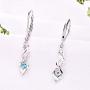 JO WISDOM 925 Sterling Silver Infinity Dangle & Drop Earrings with AAA Cubic Zirconia