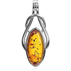 Ian and Valeri Co. Amber Sterling Silver Celtic Pendant
