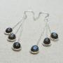 Labradorite Earrings Long Earrings, 925 Sterling Silver Earrings Womens Jewelry Party Birthday Mothers Gift 3''