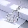 925 Silver Mother Daughter Elephant Necklace - I Love You to The Moon And Back Heart Pendant Mother Day Jewelry Gift for Mom Women Girls APOTIE