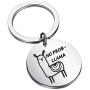 Gzrlyf No Prob Llama Keychain Funny Llama Gifts Alpaca Gifts for Llama Lovers
