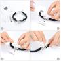 mingkejw Cremation Jewelry for Ashes Infinite Love Urn Bracelet Made of Genuine Leather for Ashes