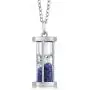 Gem Stone King 925 Sterling Silver Sapphire Dust Hourglass Pendant Necklace 0.75 Cttw Gemstone Birthstone with 18 Inch Silver Chain Gem Stone King 925 Sterling Silver Sapphire Dust Hourglass Pendant Necklace 0.75 Cttw Gemstone Birthstone with 18 Inch Silver Chain