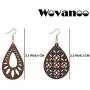 Wovanoo Wood Teardrop Earrings 2 Pairs Natural Wooden Dangle Earrings Gifts for Women Girls Wovanoo Wood Teardrop Earrings 2 Pairs Natural Wooden Dangle Earrings Gifts for Women Girls