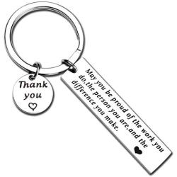 Employee Thank You Gift You Make A Difference Keychain Volunteer Appreciation Gift Social Worker Jewelry Coach Mentor Gift