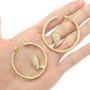 RechicGu Ancient Egyptian Queen Nefertiti Hoop Ear Studs Earrings Revival Cleopatra Amulet Halloween Goth Punk Rock