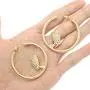RechicGu Ancient Egyptian Queen Nefertiti Hoop Ear Studs Earrings Revival Cleopatra Amulet Halloween Goth Punk Rock