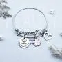 Ohana Bracelet Keychain Ohana Mean Ohana Jewelry with Hibiscus Flower Charm Gift for Women Girls