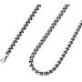 SANNYRA 2mm-7mm 16-38In Stainless Steel Rolo Chain Necklace Crude Chain Necklace for Men Women Jewelry
