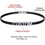 GoldChic Jewelry 5.5mm/19mm Wide Adjustable Customized Punk Black Genuine Leather Puddin/Initial Name Choker Costume Neck Collar Necklace for Women Girls Kids (Fit Neck Size 14.5-17 inch)