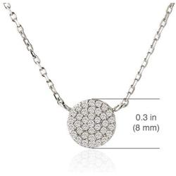 A+O Friendship Necklace - CZ Pave Necklace in Gold, Rose Gold, Sterling Silver