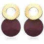 Viennois Round Curved Dangle Earrings with Matte Paint Discs for Women Jewelry Gift Viennois Round Curved Dangle Earrings with Matte Paint Discs for Women Jewelry Gift
