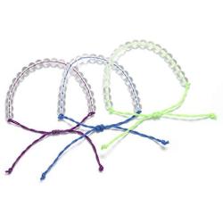 LOLIAS 8 Pcs Cute VSCO Bracelets for Teens Friendship Bracelet Adjustable Boho String Bracelets Handmade Weaving Rope Clear Crystal Bead Ocean Bracelets Healing Power Jewelry Unisex 8mm