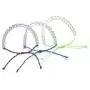 LOLIAS 8 Pcs Cute VSCO Bracelets for Teens Friendship Bracelet Adjustable Boho String Bracelets Handmade Weaving Rope Clear Crystal Bead Ocean Bracelets Healing Power Jewelry Unisex 8mm