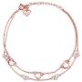 NINAMAID Love Heart Woman Jewelry Silver Infinity Adjustable Bracelet Rose Gold Plated Chain Anklets Gifts for Women Girl