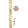 LIFETIME JEWELRY 11mm Cuban Link Chain Necklace for Men & Teen 24k Gold Plated
