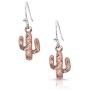 Montana Silversmiths Desert Darling Rose Cactus Earrings