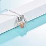 AOBOCO Elephant Jewelry Gifts for Women Sterling Silver Elephant Family Necklace for Mom Daughter Wife Grandma