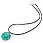 SUVANI Hand Blown & Hand Painted Glass Ocean Green Seashell Necklace or Dangle Earrings