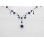 Faship Gorgeous Rhinestone Crystal Floral Necklace Earrings Set
