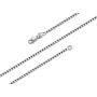 BORUO 925 Sterling Silver Box Chain Necklace, 1mm 1.5mm Solid Italian Nickel-Free Lobster Claw Clasp 14-30 Inch