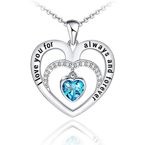Distance Heart Necklace for Women 925 Sterling Silver Necklace Jewelry for Girls Wife Daughter
