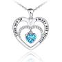 Distance Heart Necklace for Women 925 Sterling Silver Necklace Jewelry for Girls Wife Daughter