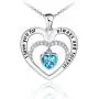 Distance Heart Necklace for Women 925 Sterling Silver Necklace Jewelry for Girls Wife Daughter