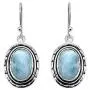 YoTreasure 1.50'' Larimar Dangle Earrings Solid 925 Sterling Silver YoTreasure 1.50'' Larimar Dangle Earrings Solid 925 Sterling Silver