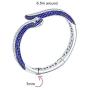 Bling Jewelry Egyptian Fashion Statement Snake Serpent Hinge Cuff Bangle Bypass Bracelet for Women White Blue Simulated Sapphire Cubic Zirconia Pave CZ Rhodium Plated