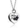 Casa De Novia Always in My Heart Cremation Jewelry Rose Gold Stainless Steel Keepsake Memorial Urn Ash Necklace