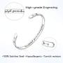 EnjoIt Inspirational Bracelets for Women Girls Stainless Steel Cuff Bracelet - Engraved Personalized Mantra Cuff Bangle C2281