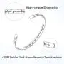 EnjoIt Inspirational Bracelets for Women Girls Stainless Steel Cuff Bracelet - Engraved Personalized Mantra Cuff Bangle C2281