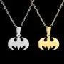 RZCXBS Womens Men Lightweight Surgical Stainless Steel Bat Man Necklace Charm Batman Insect Necklace