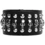 Black metal rivets studs punk rock biker wide belt leather bracelet guard wrist strap skull Black metal rivets studs punk rock biker wide belt leather bracelet guard wrist strap skull