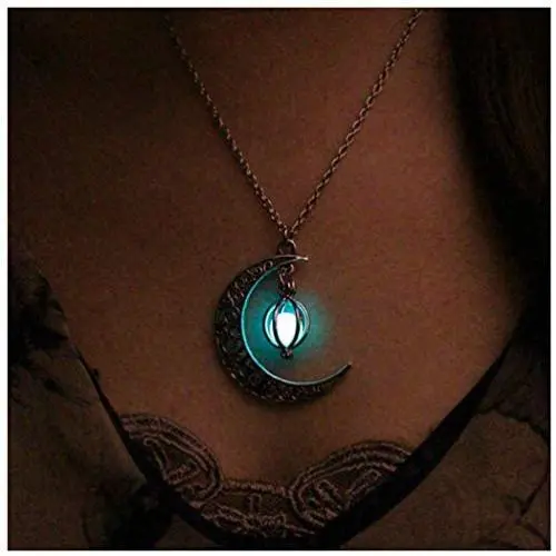 CanB Moon Pendant Necklace Chic Crystal Necklace Jewelry Silver Chain Fashion Necklace for Women and Girls CanB Moon Pendant Necklace Chic Crystal Necklace Jewelry Silver Chain Fashion Necklace for Women and Girls