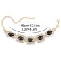Masiter Sparkly Rhinestone Bracelet Obsidian Tennis Bracelet Wedding Bridal Bridesmaid Body Jewelry Accessories for Women and Girls