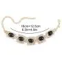 Masiter Sparkly Rhinestone Bracelet Obsidian Tennis Bracelet Wedding Bridal Bridesmaid Body Jewelry Accessories for Women and Girls Masiter Sparkly Rhinestone Bracelet Obsidian Tennis Bracelet Wedding Bridal Bridesmaid Body Jewelry Accessories for Women and Girls