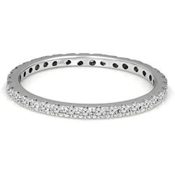 IGI Certified Lab Grown Diamond Ring 925 Sterling Silver 3/8 carat Lab Created Diamond Eternity Band Ring For Women (3/8 CTTW, GH - SI1-SI2 Quality Jewelry For Women)