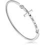 Zuo Bao Christian Bracelet Faith Bracelet Let Your Faith be Bigger Than Your Fear Cross Bracelet Religious Jewelry Gift for Her