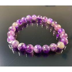 Skye Jewelry Purple Quartz Semi Precious Gemstone Round Bead Chakra Bracelet