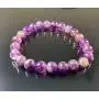 Skye Jewelry Purple Quartz Semi Precious Gemstone Round Bead Chakra Bracelet